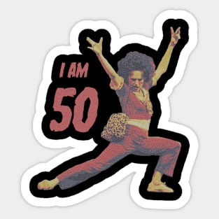 Sally Omalley I'm 50 <> Graphic Design Sticker